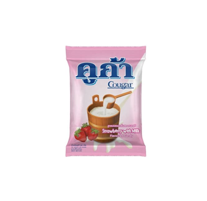 Strawberry with Milk Flavoured Soft Candy