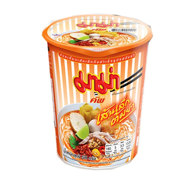 Cup Instant Rice Noodles Tom Yum Flavour