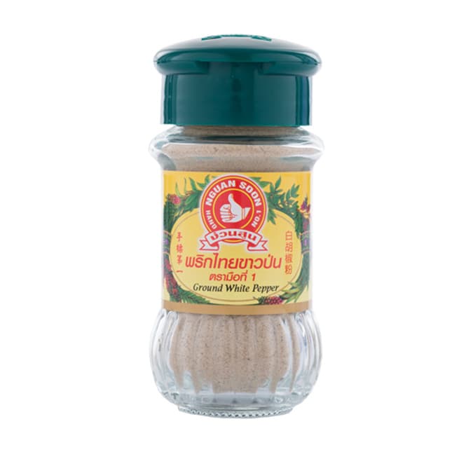 Ground White Pepper Glass Bottle