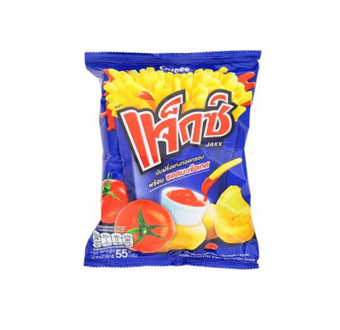 Potato French Fries Snack with Tomato Sauce