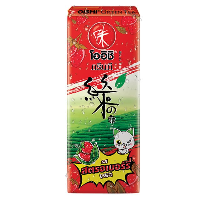 UHT ICE GREEN TEA STRAWBERRY FLAVOR